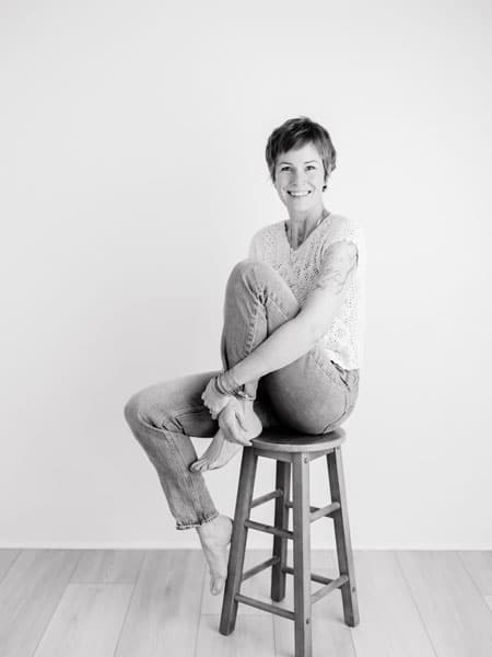 Jeanie, Sacramento maternity and newborn photographer, in her Roseville studio